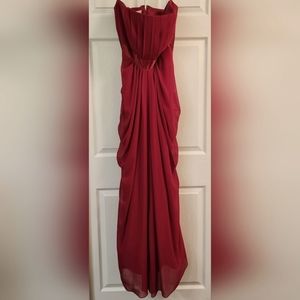 Burgundy Red David's Bridal Bridesmaid Gown sz 14